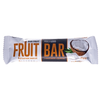 Батончик-мюсли Fruit Bar с кокосовой стружкой, 25 г