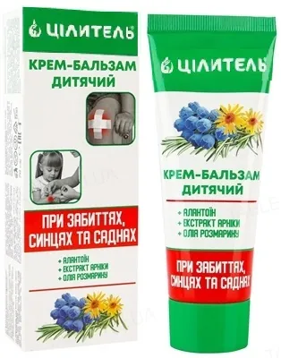 Крем-бальзам дитячий Цілитель при забиттях, синцях та саднах, 70 г