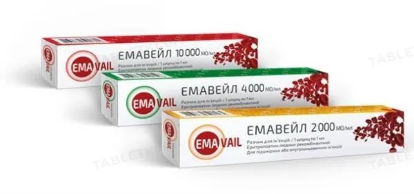 Емавейл розчин д/ін. 2000 МО по 1 мл №1 у поперед. запов. шпр.