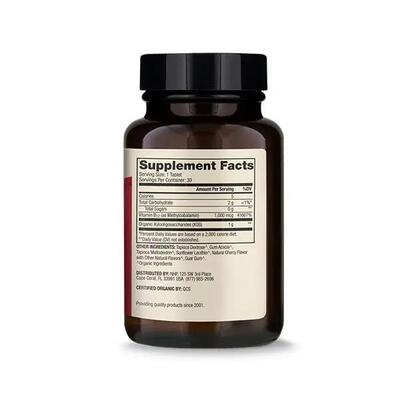 Витамин В12 Dr. Mercola Vitamin B12 1000 мкг, 30 жевательных таблеток