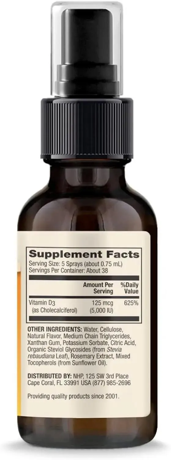 Вітамін D3 Dr. Mercola Vitamin D Sunshine Mist смак апельсину, 25 мл