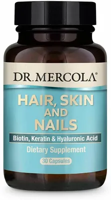 Вітаміни для волосся шкіри та нігтів Dr. Mercola Hair, Skin & Nails, 30 капсул