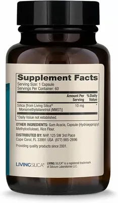 Кремний Dr. Mercola Silica Collagen Builder, 60 капсул