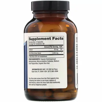 Пау Д'арко Dr. Mercola Pau D'Arco 1000 мкг, 120 капсул