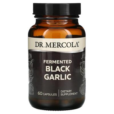 Черный чеснок Dr. Mercola Fermented Black Garlic, 60 капсул