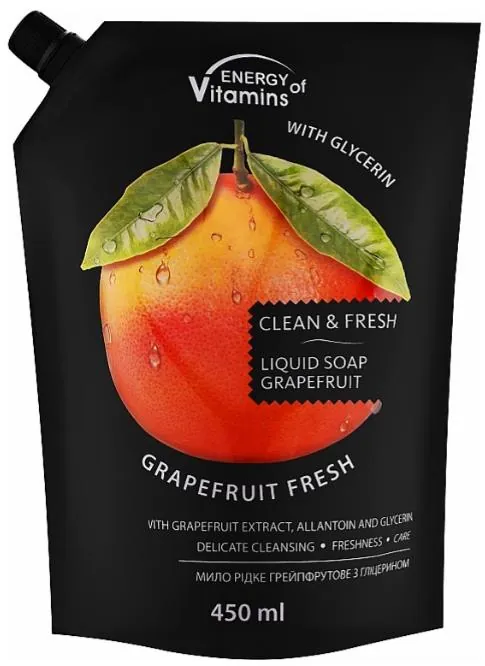 Мило рідке Energy of Vitamins Грейпфрутове, 450 мл