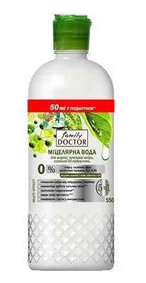 Міцелярна вода Family Doctor для жирної, чутливої шкіри, схильної до подразнень, 500 мл