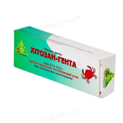 Хітозан-гента гель 0.1 % по 15 г у тубах