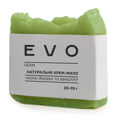 Крем-мыло EVO derm натуральное Чайное дерево и эвкалипт, 85-95 г