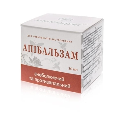 Апипродукт Апибальзам обезболивающий и противовоспалительный, 30 мл (красный)