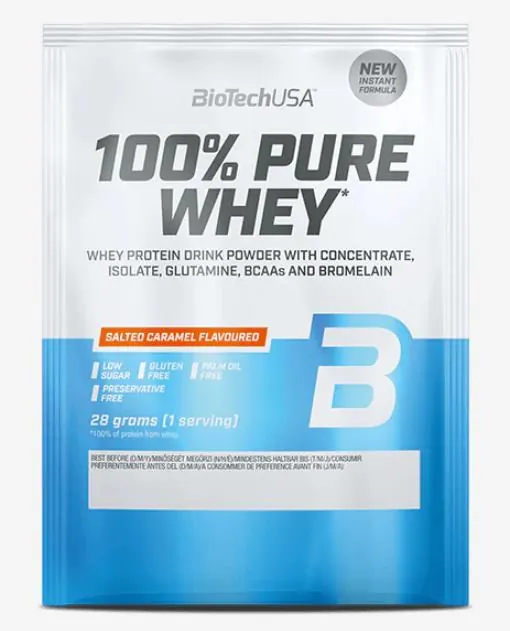Протеїн сироватковий змішаний Biotech 100% Pure Whey солона карамель, 28 г