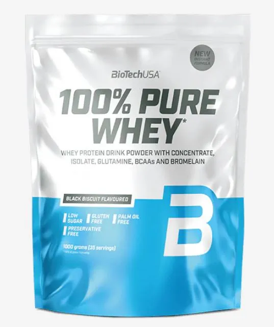 Протеїн сироватковий змішаний Biotech 100% Pure Whey чорний бісквіт, 1 кг