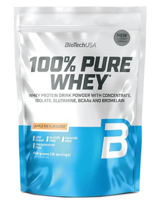 Протеїн сироватковий змішаний Biotech 100% Pure Whey яблучний пиріг, 454 г