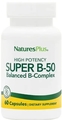 Комплекс витаминов B-50 Nature's Plus Super B-50, 60 вегетарианских капсул