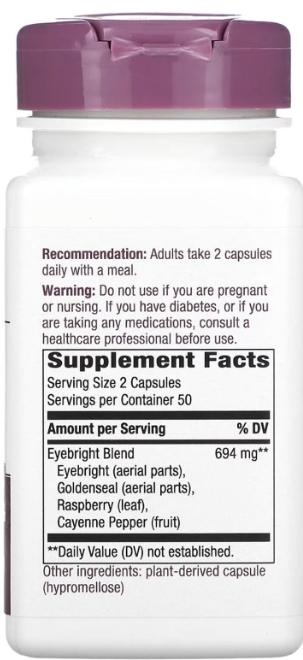 Очанка лекарственная Nature's Way Eyebright Herbal Blend 694 мг, 100 веганских капсул