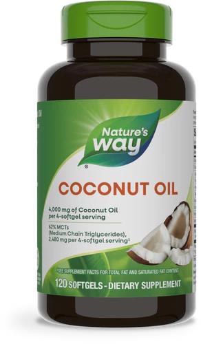Кокосовое масло Nature's Way Coconut Oil 1000 мг, 120 капсул