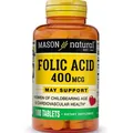 Фолієва кислота Mason Natural Folic Acid 400, 100 таблеток