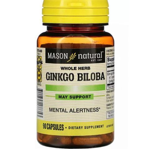 Гинкго билоба Mason Natural Whole Herb Ginkgo Biloba, 90 капсул