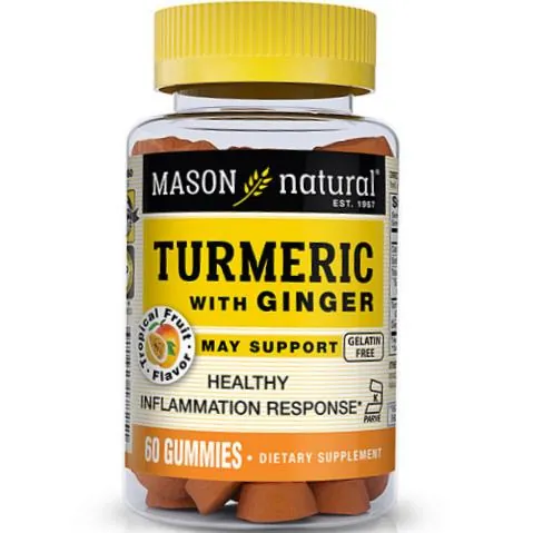 Куркума та імбир Mason Natural Turmeric with Ginger тропічні фрукти, 60 таблеток