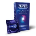 Презервативи латексні Durex Dual Extase рельєфні з анестетиком, 12 штук