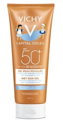 Гель Vichy Capital Soleil солнцезащитный водостойкий, для чувствительной кожи детей, SPF 50+, 200 мл