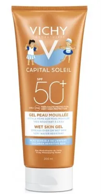 Гель Vichy Capital Soleil сонцезахисний водостійкий, для чутливої шкіри дітей, SPF 50+, 200 мл