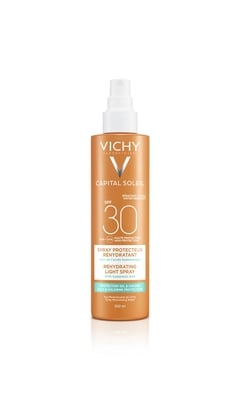 Спрей Vichy Capital Soleil, сонцезахисний водостійкий, з гіалуроновою кислотою, захист від солі і хлору, SPF 30, 200 мл