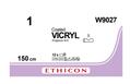 Шовный материал хирургический Викрил 1/0, рассасывающийся, длина 1,5 м, б/иглы W9027
