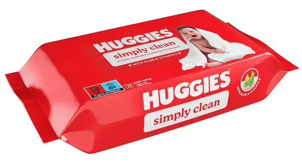 Серветки вологі Huggies Simply Clean дитячі, 72 шт