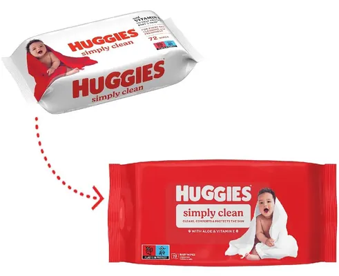 Серветки вологі Huggies Simply Clean дитячі, 72 шт