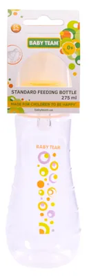 Пляшечка для годування Baby Team 1420 с силіконовою соскою від 0 місяців,  275 мл