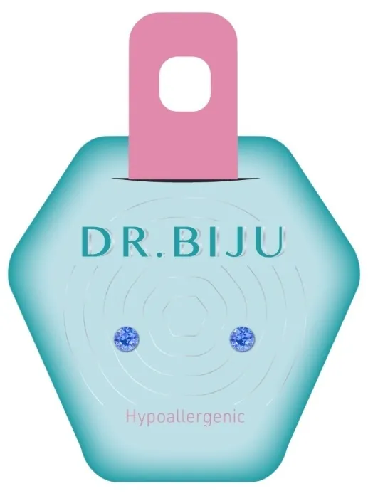Сережки Dr.Biju Сіріус 3,3 мм Сапфір