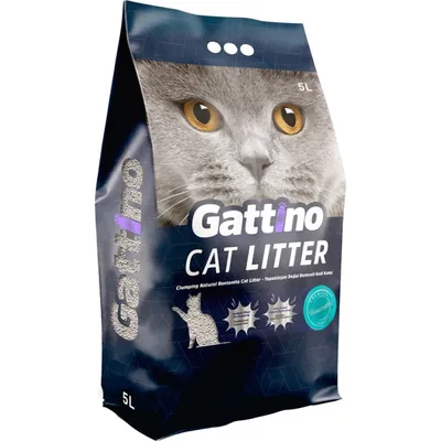 Наповнювач для котячого туалету Gattino бентонітовий без запаху, 5 л