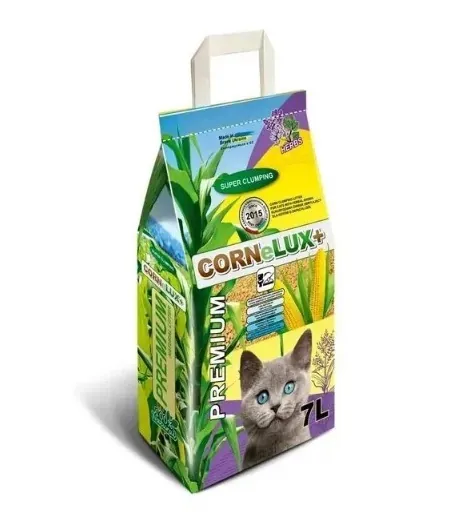Наповнювач для котячого туалету Cornelux+ кукурудзяний лаванда, 4 кг (7 л)