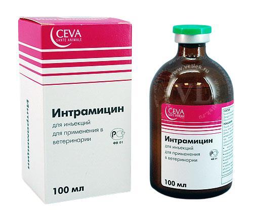 Интрамицин (ДЛЯ ЖИВОТНЫХ) суспензия для инъекций, 100 мл