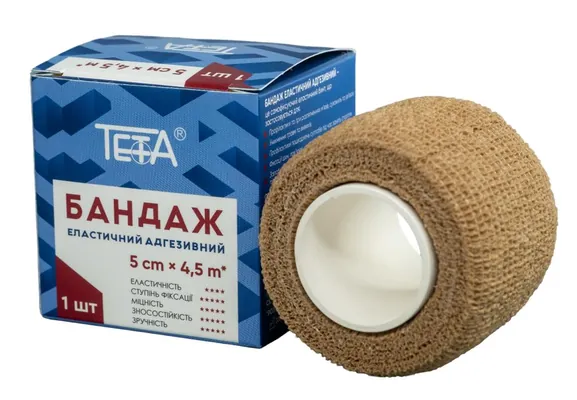 Бандаж адгезивний Teta еластичний 5 см х 4,5 м