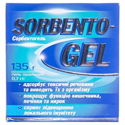 Сорбентогель гель ор. 0.7 г/г по 135 г в конт.