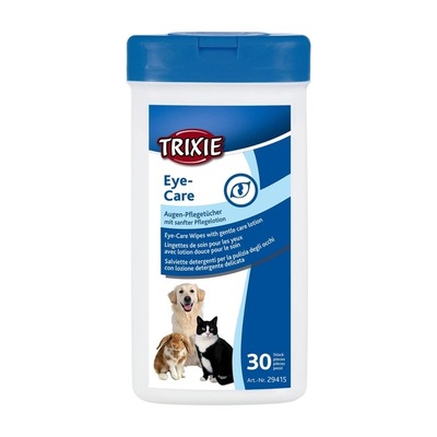 Салфетки Trixie для глаз очищающие пластиковая банка, 30 штук