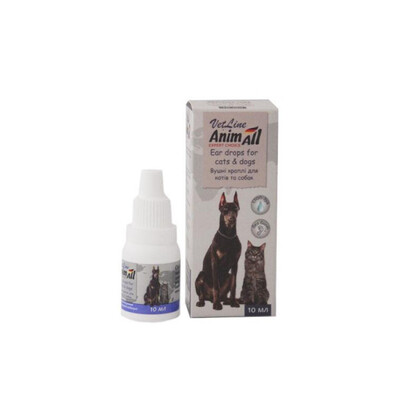 Капли ушные AnimAll VetLine для собак и кошек, 10 мл
