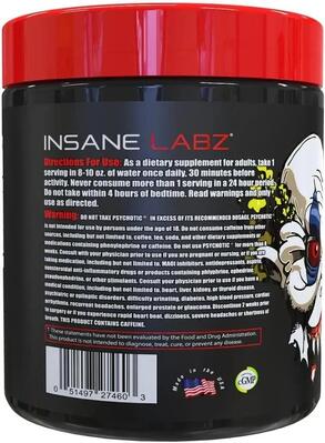 Предтренировочный комплекс Insane Labz Psychotic Вишневый лайм, 247 г