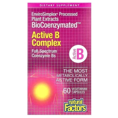 Вітамін B6 Natural Factors BioCoenzymated B6 Pyridoxal 5'-Phosphate 50 мг, 60 капсул