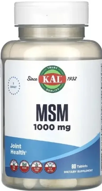 Метилсульфонілметан KAL MSM 1000 мг, 80 таблеток