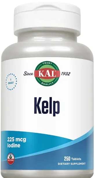 Келп KAL Kelp Iodine 225 мкг, 250 таблеток