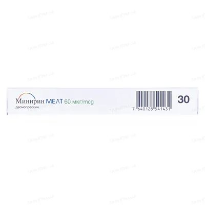 Мінірин мелт ліофілізат ор. по 60 мкг №30 (10х3)