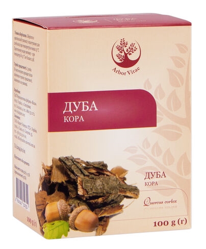 Дуба кора по 100 г в пач. с внут. пак.