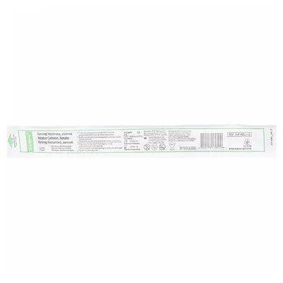 Катетер урологічний Medicare Nelaton Catheter female типу Нелатон жіночий, 12 Fr, білий, 1 штука