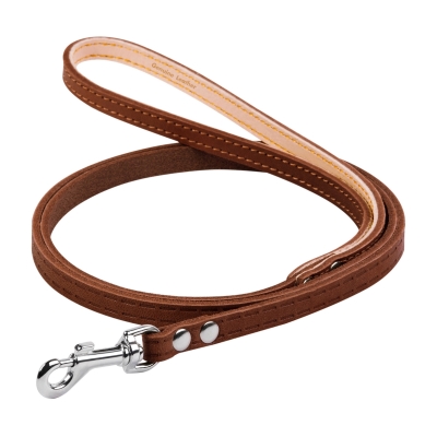 Поводок Collar 04476 одинарный, не прошитый, ширина 8 мм длина 122 см, коричневый