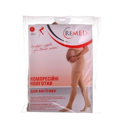 Колготки компрессионные для беременных Remed RK 411 закрытый носок, 1 класс компрессии, укороченные, размер XL