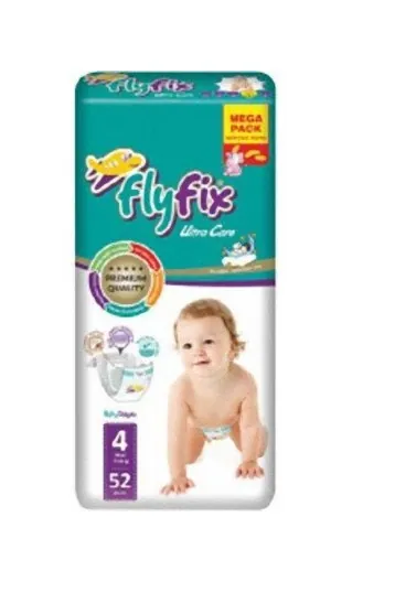 Підгузки FlyFix дитячі розмір 4, 7-18 кг, 52 шт
