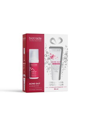 Набор Biotrade Acne Out: Активный крем + Подарок Кислородный гель для умывания